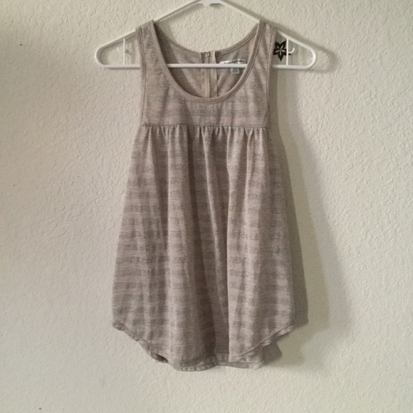 American Eagle Outfitters Tops - AE zipper back glitter stripes tank